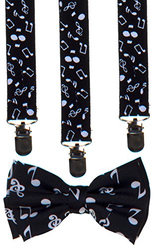 Classic Unisex Bow Tie and Suspender Set