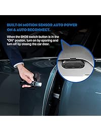 Besign BK06 Bluetooth 5.0 in-car Speakerphone with Visor Clip, Wireless Car Kit for Hands-  Talking & Music Streaming, Connects with Siri & Google Assistant, Auto On Off, Dual 2W Speakers