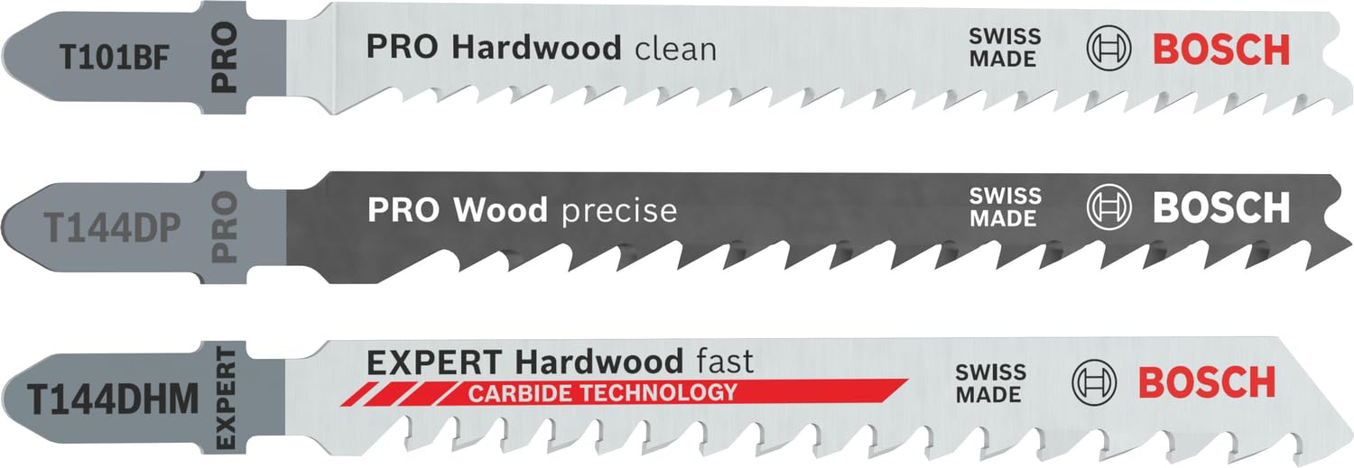 Bosch 15 pcs. Jigsaw Blade Set (for Wood, Accessories Jigsaw)