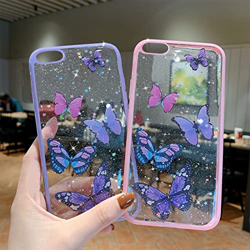 Butterfly Bling Clear Case Compatible for iPhone 6s Plus, iPhone