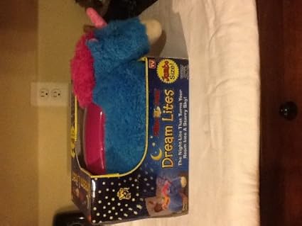 Amazon Com Pillow Pets Jumbo Dream Lites Unicorn Blue Toys Games