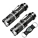 Hausbell 2 Pack Flashlights, 7W Ultra Bright Mini LED Flashlight-Adjustable Focus 3 Modes Gifted with Free Compass