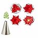 GOOTRADES 7 Piece Leaf Piping Tips Cake Decorating Supplies & 1 Silicone Pastry Bag