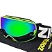 Zionor Lagopus X Mini Kids Snowmobile Snowboard Skate Ski Goggles with 100% UV Protection Anti-Fog Detachable Wide Angle Double Panoramic Lens for Youth