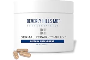 Beverly Hills MD Dermal Repair Anti-Aging Supplement - Hyaluronic Acid, Collagen, Vitamins for Smooth, Plump Skin