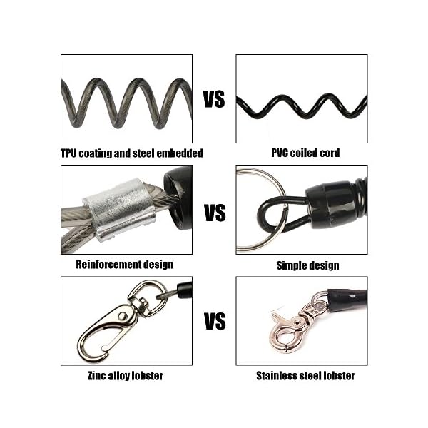 Goture-Retractable-Fishing-Lanyard-Heavy-Duty-Coiled-Extension-Cord-Wire-Steel-Inside-Safety-Rope-for-Fishing-Rod-Kayak-and-Other-Tackle-Tools