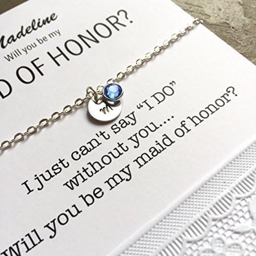 Carrie CloverAsk Maid Honor - Bridesmaid thank you gifts, Bridesmaid proposal NECKLACE, Will you Be my Bridesmaid Gift, Be my Bridesmaid Gift, Ask Bridesmaids, B29
