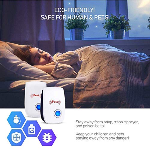Bocianelli Ultrasonic Pest Repeller 6 Packs Plug in Pest Control,Best Indoor Repellent for Children and Pets Safe, Electronic Pest Control, Mice, Bugs, Ants and Insects Repellent - Thumbnail 4