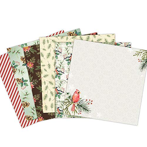Zhanwang17 Background Decorative Paper - Christmas Pattern Paper Photo Album Decorative Paper Card Background Paper for Home Decorative