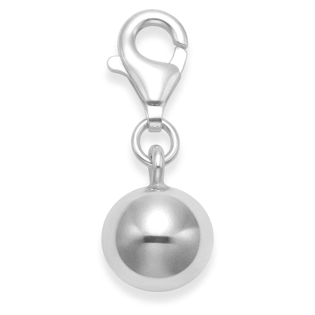 Heather Needham Sterling Silver Jingle bell ball clip-on charm - size: 8mm plus catch Gift boxed 8925TR
