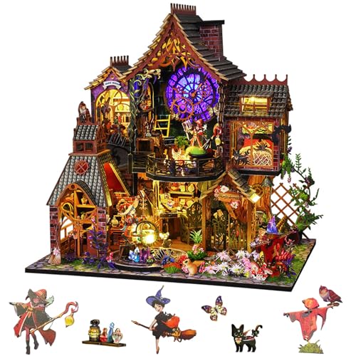 Yoyoom Miniature House Kit - DIY Dollhouse with Dust Proof Cover for Teen Adults - Handmade Wooden Miniature Kit - Decorations/Gifts for Holidays