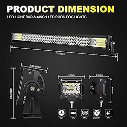 TURBO SII - LED Light Bar 32 Inch 441W Triple Row