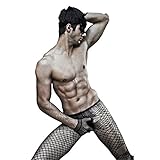 HIMEALAVO Men 's Pantyhose Mesh Pantyhose Sexy Socks Male Fishnet Stocking