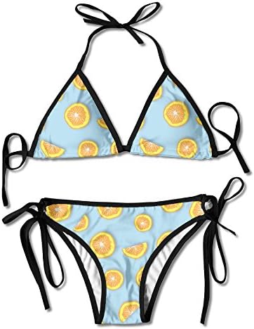 YssZcs Women's Oranges Two Piece Bikini Sexy Swimsuit