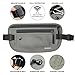 Money Belt for Travel RFID Waterproof - Running Pack - Waist Pack - Hidden Wallet - Travel Wallet - Security Money Belts (1.0 inch thick, Grey)