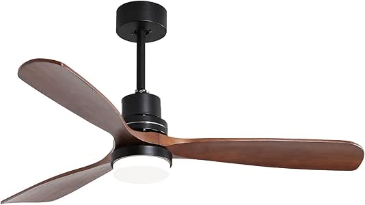 Amazon.com: 52" Modern Indoor Ceiling Fan Mute Motor 3 Solid Wood