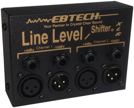 Ebtech LLS-2-XLR Line Level Shifter 2-Channel Box with XLR Jacks