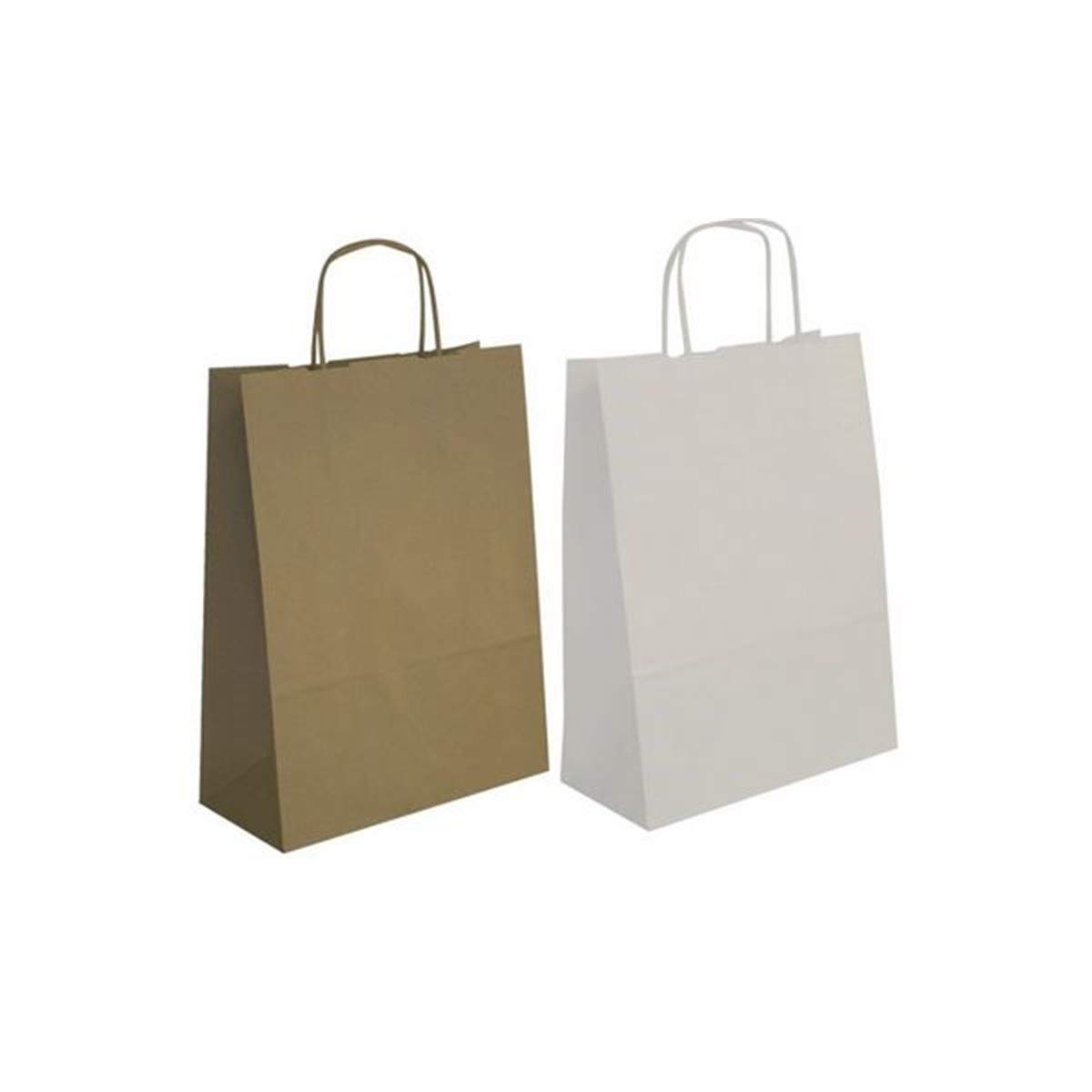 agipa 101853 Kraft Paper Carrier Bag Small White