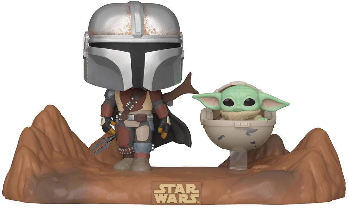 the mandalorian on blurrg funko