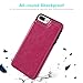 for iPhone 7 Plus/8 Plus Wallet Case with Card Holder,OT ONETOP Premium PU Leather Kickstand Card Slots Case,Double Magnetic Clasp and Durable Shockproof Cover 5.5 Inch(Pink)