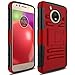 Motorola Moto E4 Case, Moto E 4th Generation Case, Zenic Full-body Heavy Duty Shockproof Protective Hybrid Case Cover with Swivel Belt Clip and Kickstand for Moto E4 / G5 (Red)
