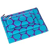 Wildkin 3 Piece Organizer Set, Includes Three Water-Resistant Bags, Keeping Students and People On-The-Go Organized for School, Work, and Travel, Ages 5+, Big Dot Aqua