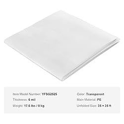 VEVOR Greenhouse Plastic Sheeting 25 x 25 ft 6 Mil