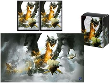MAX PRO - Skyship AMBUSH - PLAYMAT + DECK BOX + 100 Matching GLOSS Finish Sleeves (fits Magic / MTG, Pokemon Cards)