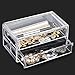 Acrylic Makeup Organizer Clear Cosmetic Storage Stackable 2 Drawers 8 Slots Bedroom Dressing Table Jewelry Display Box Makeup Brushes Lipsticks Holder Plastic Vanity containers 2 Piece Set Medium