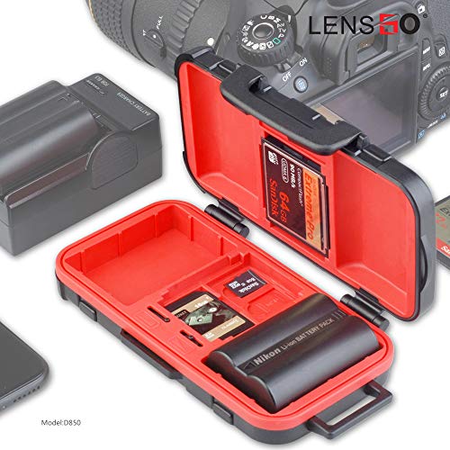 Camera Battery Case Holder and Memory SD TF CF Card Case Storage Box Waterproof Camera Battery Holder for LP-E6 /LP-E8 /LP-E10 /LP-E12 /LP-E17 /NP-FW50 /NP-W126 /NP-BX1 /EN-EL14 /EN-EL15 /NB-11L - Thumbnail 7