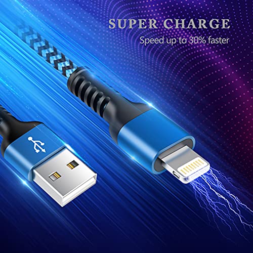 USB Lightning to USB A Cable, 5Pack Fast Charge Nylon Braided Apple