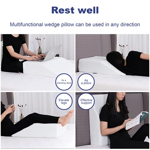 Leg Elevation Pillow Molblly Cooling Gel Memory Foam Knee Pillow High