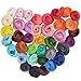 LoveInUSA Needle Felting Wool, Fibre Wool Yarn Roving for Needle Felting Starter DIY Craft Materials 36 Colors