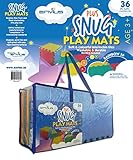 EnviUs Snug Plus Play Mat Rainbow 36: Formamide Free Ultra Thick 36 Pieces 12" x 12" x 9/16" (Snug Plus Series w/ FREE Borders)