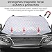 MATCC Car Windshield Snow Cover Magnetic Frost Guard Winter Protector Cotton Thicker Snow Protection Cover Winter Snow Removal Magnetic Edges Fits Most Car