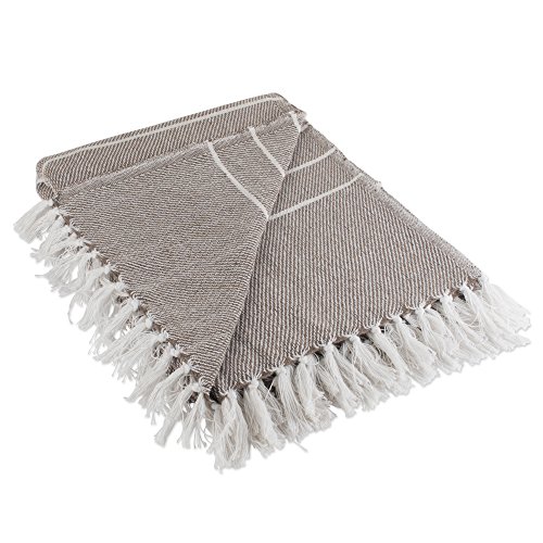 DII Wilderness Stripe 36-in W Cotton Throw in the Blankets ...