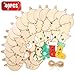 Wooden Christmas Ornaments DIY Round Unfinished Wood Pieces Slices Scrafts for Kids Tree Decoration Christmas Craft Supplies 40Pcs 3