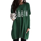 CM C&M WODRO Christmas Movie Long Sleeve Shirt Women Tops This is My Xmas Watching Sweatshirt Tree Truck Graphic Pullover Tee