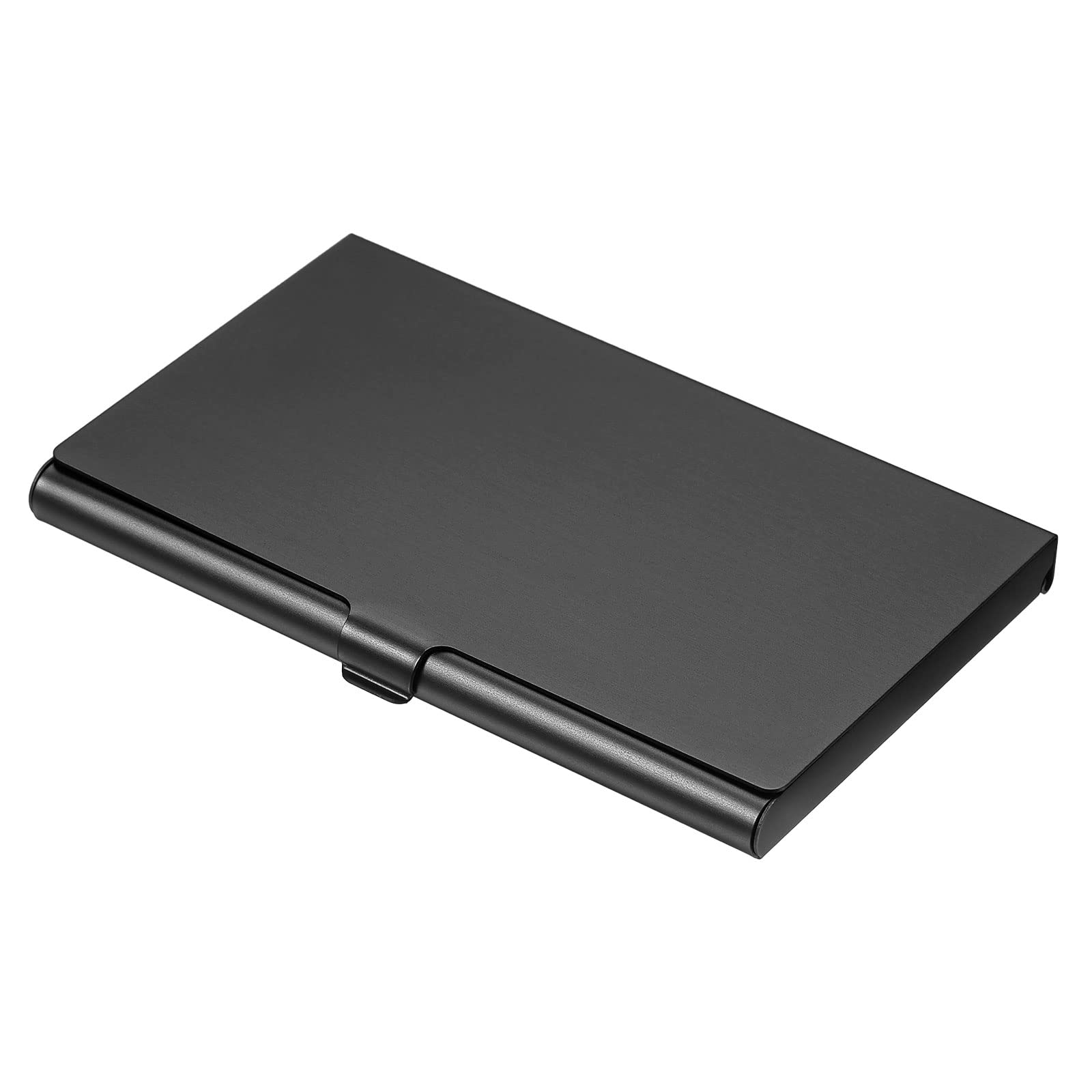 PATIKIL Business Card Holder, Aluminum Alloy Flip Cover Slim Name Cards Case for Women Men, Black