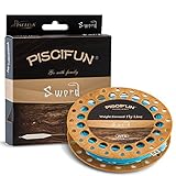 Piscifun Sword Weight Forward Floating Fly Fishing Line with Welded Loop WF8wt 100FT Sky Blue