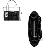 ZTUJO Purse Organizer Insert For Handbags, Silky Bag Organizer With 2 Zippers For Speedy Neverful Tote and More (Black, Small)