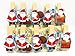 QTMY 30 Pcs Christmas Tree Stocking Santa Claus Wooden Clip Hanging Photos with Twine Decoration Supplies Favors (Christmas Wooden Clip)