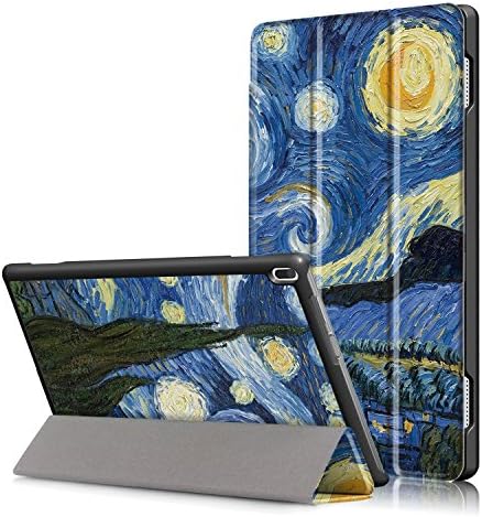 Lenovo Tab4 10 Case, [SlimShell] Tri-floding Hard Armor Case PU Leather Rotating Cover with Flip Folio Case with Auto Sleep/Wake Up Shell for Lenovo Tab4 10" Tablet 2017 Release (Moon)
