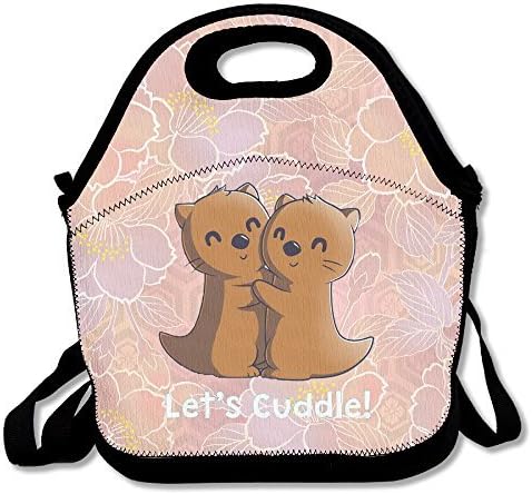Cute Otter Cute Design Waterproof Neoprene Lunch Tote Cooler Bag Lunch Container