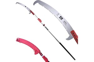 EZ Kut Kamikaze 15′ Extendable Tree Trimmer Pole Saw - Branch Cutter with Single Hook Pole Saw Blade for Branch Removal - Best Pole Saws for Tree Trimming. Tree pruner pole saw since 1988