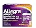 Allegra Adult 24HR Non-Drowsy Antihistamine, 30 Tablets, Fast-Acting Allergy Symptom Relief, 180 mg