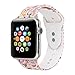 Floraler Sport Band for Apple Watch 38mm, Soft Silicone Strap Wristbands for Apple Watch Sport Series 3 Series 2 Series 1(Floral-1 38 M/L)