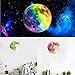 Beautyonline Glow in The Dark Moon Wall Decals 20cm Wall Sticker Luminous Sticker at Night Removable Adhesive Wall Decal for Kids Boy and Girl Bedroom