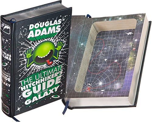 Real Hollow Book Safe - The Ultimate Hitchhiker's Guide to the Galaxy by Douglas Adams (Leather-bound) (Magnetic Closure)
