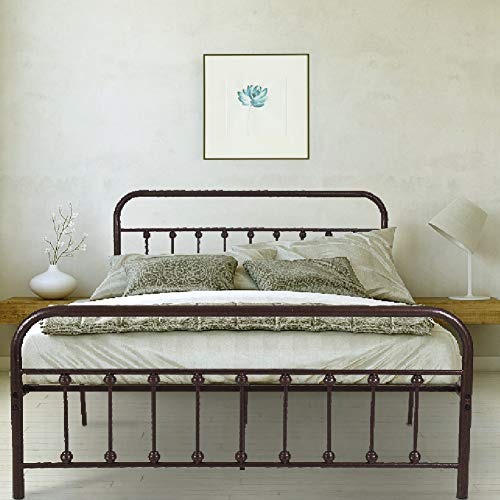 WAYTRIM Metal Bed Frame Tiwn Size, Metal Platform Bed Frame Vintage